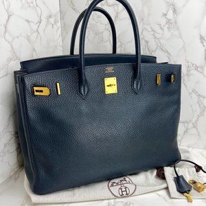 ❌❌❌ SOLD! ❌❌❌ Hermès Birkin 40 in Bleu Marine Buffalo Skipper Leather w/ GHW